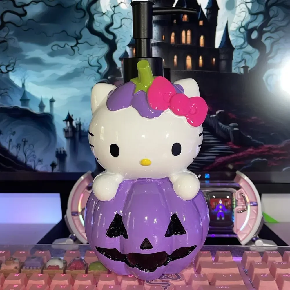 Hello Kitty Halloween Soap Pump Pumpkin Pink Lotion Dispenser Purple 2024 Sanrio
